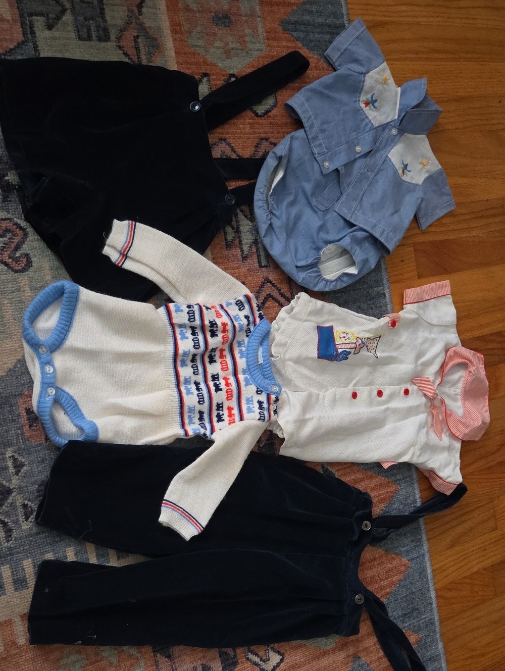 Vintage Baby Boy 5 Piece Bundle 3-18m